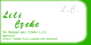lili czeke business card